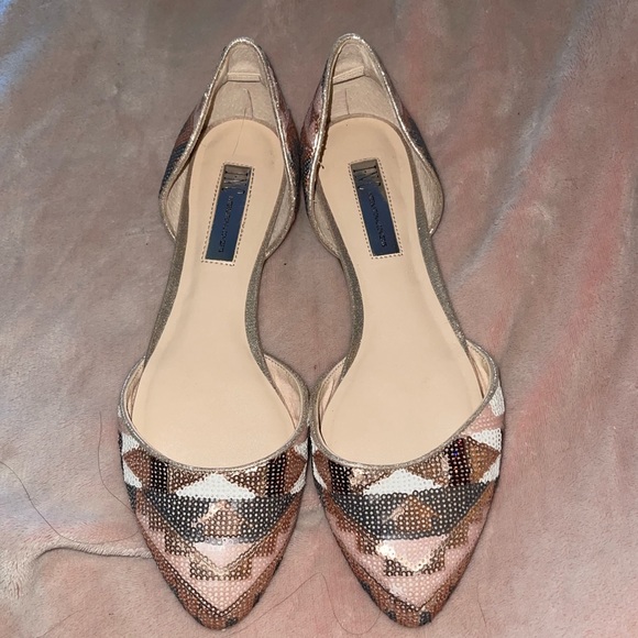 INC International Concepts Shoes - INC Dusty Metallic Crescents D’Orsay Flats
